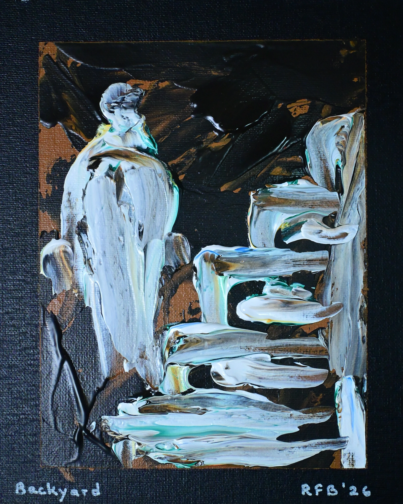 Backyard, an original painting by Ruskin Felix, 2026