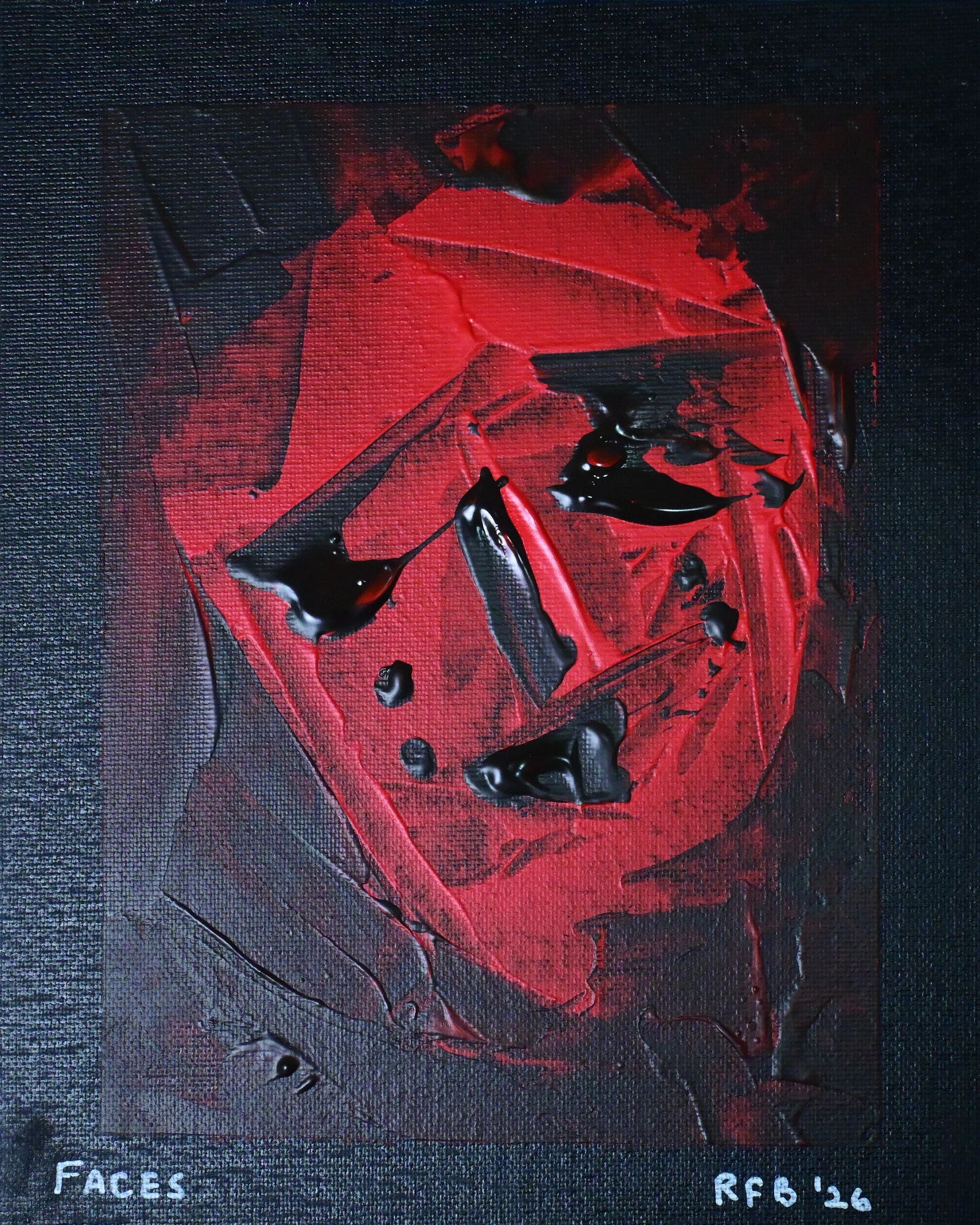 Faces, an original painting by Ruskin Felix, 2026